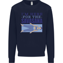 Funny Yoga Im Here For the Savasana Kids Sweatshirt Jumper Navy Blue