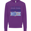 Funny Yoga Im Here For the Savasana Kids Sweatshirt Jumper Purple