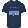 Funny Yoga Im Here For the Savasana Kids T-Shirt Childrens Navy Blue