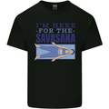 Funny Yoga Im Here For the Savasana Mens Cotton T-Shirt Tee Top Black
