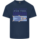 Funny Yoga Im Here For the Savasana Mens Cotton T-Shirt Tee Top Navy Blue
