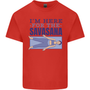 Funny Yoga Im Here For the Savasana Mens Cotton T-Shirt Tee Top Red