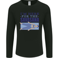 Funny Yoga Im Here For the Savasana Mens Long Sleeve T-Shirt Black