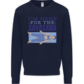Funny Yoga Im Here For the Savasana Mens Sweatshirt Jumper Navy Blue