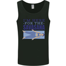 Funny Yoga Im Here For the Savasana Mens Vest Tank Top Black
