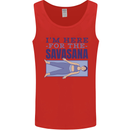 Funny Yoga Im Here For the Savasana Mens Vest Tank Top Red