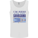 Funny Yoga Im Here For the Savasana Mens Vest Tank Top White