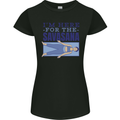 Funny Yoga Im Here For the Savasana Womens Petite Cut T-Shirt Black