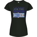 Funny Yoga Im Here For the Savasana Womens Petite Cut T-Shirt Black