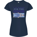 Funny Yoga Im Here For the Savasana Womens Petite Cut T-Shirt Navy Blue