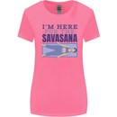 Funny Yoga Im Here For the Savasana Womens Wider Cut T-Shirt Azalea