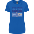 Funny Yoga Im Here For the Savasana Womens Wider Cut T-Shirt Royal Blue