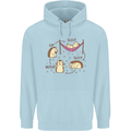 Funny, Hedgehog Eat Sleep Repeat Lover Childrens Kids Hoodie Light Blue