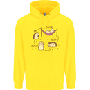 Funny, Hedgehog Eat Sleep Repeat Lover Childrens Kids Hoodie Yellow