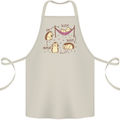 Funny, Hedgehog Eat Sleep Repeat Lover Cotton Apron 100% Organic Natural
