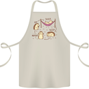 Funny, Hedgehog Eat Sleep Repeat Lover Cotton Apron 100% Organic Natural