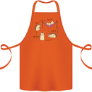 Funny, Hedgehog Eat Sleep Repeat Lover Cotton Apron 100% Organic Orange