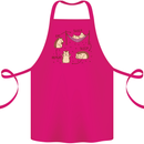 Funny, Hedgehog Eat Sleep Repeat Lover Cotton Apron 100% Organic Pink