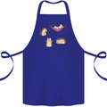 Funny, Hedgehog Eat Sleep Repeat Lover Cotton Apron 100% Organic Royal Blue