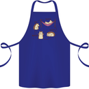 Funny, Hedgehog Eat Sleep Repeat Lover Cotton Apron 100% Organic Royal Blue