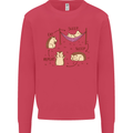 Funny, Hedgehog Eat Sleep Repeat Lover Kids Sweatshirt Jumper Heliconia