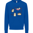 Funny, Hedgehog Eat Sleep Repeat Lover Kids Sweatshirt Jumper Royal Blue