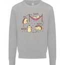 Funny, Hedgehog Eat Sleep Repeat Lover Kids Sweatshirt Jumper Sports Grey