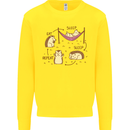 Funny, Hedgehog Eat Sleep Repeat Lover Kids Sweatshirt Jumper Yellow