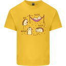 Funny, Hedgehog Eat Sleep Repeat Lover Kids T-Shirt Childrens Yellow