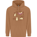 Funny, Hedgehog Eat Sleep Repeat Lover Mens 80% Cotton Hoodie Caramel Latte