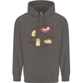 Funny, Hedgehog Eat Sleep Repeat Lover Mens 80% Cotton Hoodie Charcoal