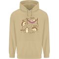 Funny, Hedgehog Eat Sleep Repeat Lover Mens 80% Cotton Hoodie Sand