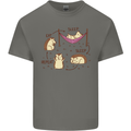 Funny, Hedgehog Eat Sleep Repeat Lover Mens Cotton T-Shirt Tee Top Charcoal