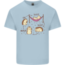 Funny, Hedgehog Eat Sleep Repeat Lover Mens Cotton T-Shirt Tee Top Light Blue