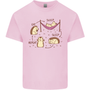 Funny, Hedgehog Eat Sleep Repeat Lover Mens Cotton T-Shirt Tee Top Light Pink