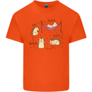 Funny, Hedgehog Eat Sleep Repeat Lover Mens Cotton T-Shirt Tee Top Orange