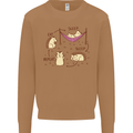 Funny, Hedgehog Eat Sleep Repeat Lover Mens Sweatshirt Jumper Caramel Latte