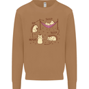 Funny, Hedgehog Eat Sleep Repeat Lover Mens Sweatshirt Jumper Caramel Latte
