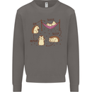 Funny, Hedgehog Eat Sleep Repeat Lover Mens Sweatshirt Jumper Charcoal