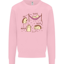 Funny, Hedgehog Eat Sleep Repeat Lover Mens Sweatshirt Jumper Light Pink