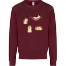Funny, Hedgehog Eat Sleep Repeat Lover Mens Sweatshirt Jumper Maroon