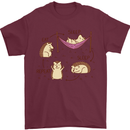 Funny, Hedgehog Eat Sleep Repeat Lover Mens T-Shirt 100% Cotton Maroon
