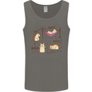 Funny, Hedgehog Eat Sleep Repeat Lover Mens Vest Tank Top Charcoal