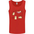 Funny, Hedgehog Eat Sleep Repeat Lover Mens Vest Tank Top Red