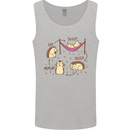 Funny, Hedgehog Eat Sleep Repeat Lover Mens Vest Tank Top Sports Grey