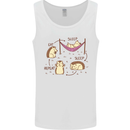 Funny, Hedgehog Eat Sleep Repeat Lover Mens Vest Tank Top White
