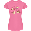 Funny, Hedgehog Eat Sleep Repeat Lover Womens Petite Cut T-Shirt Azalea