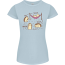 Funny, Hedgehog Eat Sleep Repeat Lover Womens Petite Cut T-Shirt Light Blue