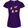 Funny, Hedgehog Eat Sleep Repeat Lover Womens Petite Cut T-Shirt Purple