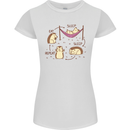 Funny, Hedgehog Eat Sleep Repeat Lover Womens Petite Cut T-Shirt White